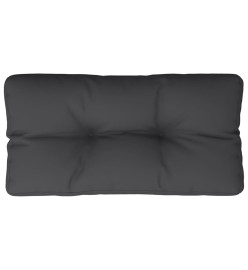 Coussin de palette noir 80x40x12 cm tissu