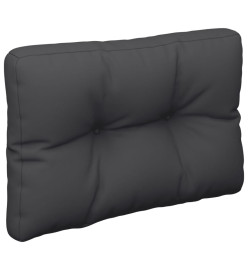 Coussins de palette 2 pcs noir tissu