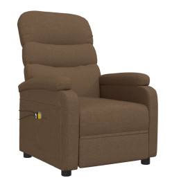 Fauteuil électrique de massage Marron Tissu