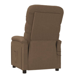 Fauteuil électrique de massage Marron Tissu