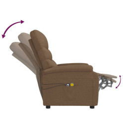 Fauteuil électrique de massage Marron Tissu