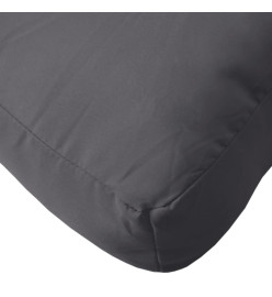 Coussins de palette 2 pcs anthracite tissu