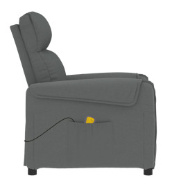 Fauteuil de massage Gris foncé Tissu