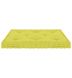 Coussin de plancher de palette Vert pomme 73x40x7 cm Coton