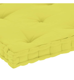 Coussin de plancher de palette Vert pomme 73x40x7 cm Coton