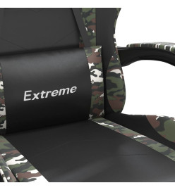 Chaise de jeu Noir et camouflage Similicuir