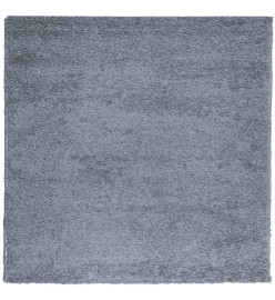 Tapis shaggy à poils longs moderne bleu 200x200 cm