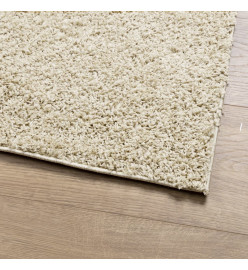 Tapis shaggy à poils longs moderne doré 160x230 cm