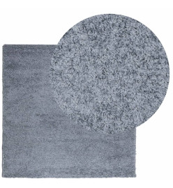 Tapis shaggy à poils longs moderne bleu 160x160 cm