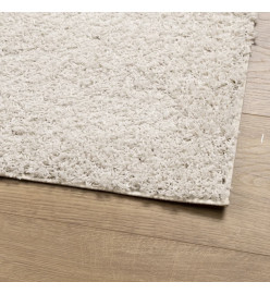 Tapis shaggy à poils longs moderne crème 160x230 cm