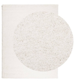 Tapis shaggy à poils longs moderne crème 300x400 cm