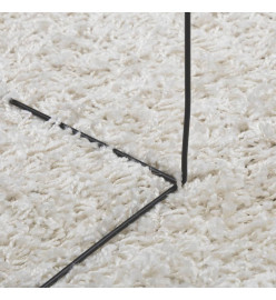 Tapis shaggy à poils longs moderne crème 240x240 cm