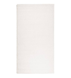 Tapis shaggy à poils longs moderne crème 60x110 cm