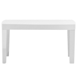 Salon de jardin 4 pcs avec coussins Plastique Blanc