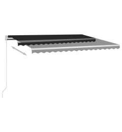 Auvent automatique capteur de vent et LED 4x3,5 m Anthracite