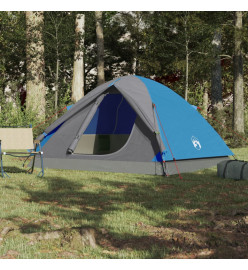 Tente de camping 3 personnes bleu 240x217x120 cm taffetas 190T