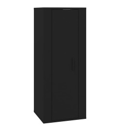 Ensemble de meubles TV 2 pcs noir bois d'ingénierie