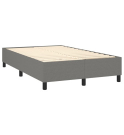 Sommier tapissier et matelas et LED Gris foncé 120x200 cm Tissu