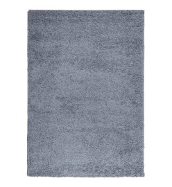 Tapis shaggy à poils longs moderne bleu 160x230 cm