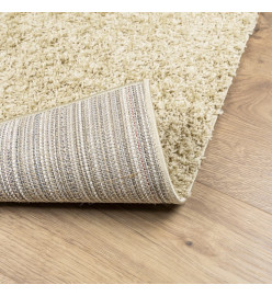 Tapis shaggy à poils longs moderne doré 240x240 cm