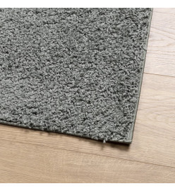 Tapis shaggy à poils longs moderne vert 240x240 cm