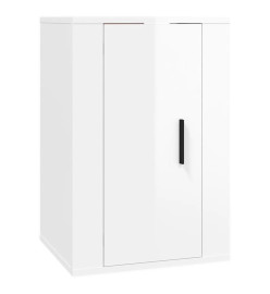 Ensemble de meubles TV 3 pcs Blanc brillant Bois d'ingénierie