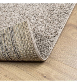 Tapis shaggy à poils longs moderne beige 300x400 cm