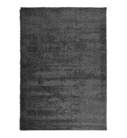 Tapis shaggy à poils longs moderne anthracite 140x200 cm