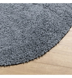 Tapis shaggy à poils longs moderne bleu Ø 120 cm