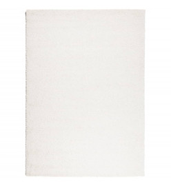 Tapis shaggy à poils longs moderne crème 240x340 cm