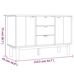 Buffet OTTA 113,5x43x73 cm Bois massif de pin