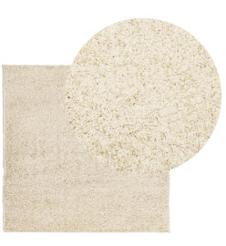 Tapis shaggy à poils longs moderne doré 160x160 cm