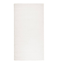 Tapis shaggy à poils longs moderne crème 80x150 cm