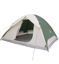 Tente de camping 6 personnes vert 348x340x190 cm taffetas 190T