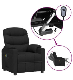 Fauteuil électrique de massage Noir Tissu