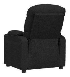 Fauteuil électrique de massage Noir Tissu