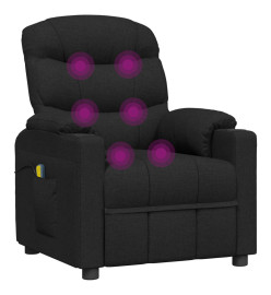 Fauteuil électrique de massage Noir Tissu