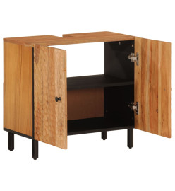 Ensemble d'armoires de salle de bain 2 pcs bois massif d'acacia