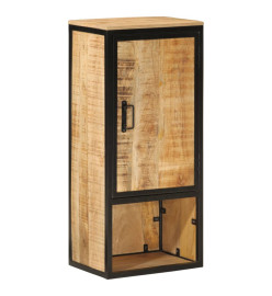 Armoire de salle de bain 40x27x90cm bois massif manguier et fer