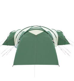 Tente de camping 12 personnes vert 840x720x200 cm taffetas 185T