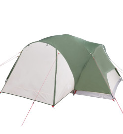 Tente de camping 8 personnes vert 360x430x195 cm taffetas 190T