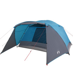 Tente de camping 4 personnes bleu 350x280x155 cm taffetas 190T