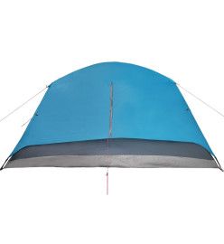 Tente de camping 4 personnes bleu 350x280x155 cm taffetas 190T