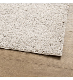 Tapis shaggy à poils longs moderne crème 80x200 cm