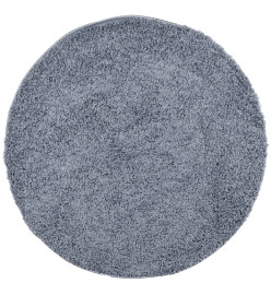 Tapis shaggy à poils longs moderne bleu Ø 200 cm