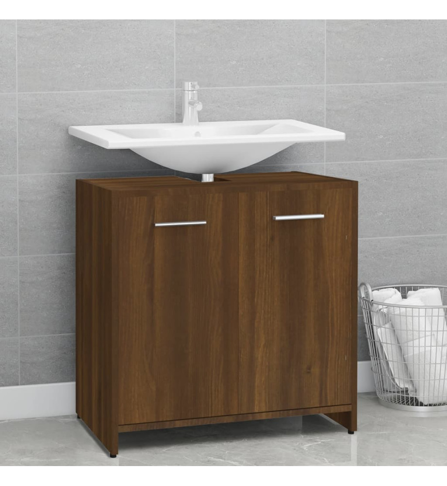 Armoire de bain Chêne marron 60x33x60 cm Bois d'ingénierie