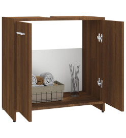 Armoire de bain Chêne marron 60x33x60 cm Bois d'ingénierie