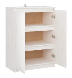 Buffet Blanc 60x36x84 cm Bois de pin massif