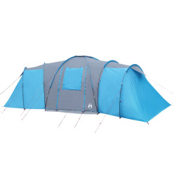 Tente de camping 12 personnes bleu 840x720x200 cm taffetas 185T