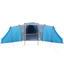 Tente de camping 12 personnes bleu 840x720x200 cm taffetas 185T